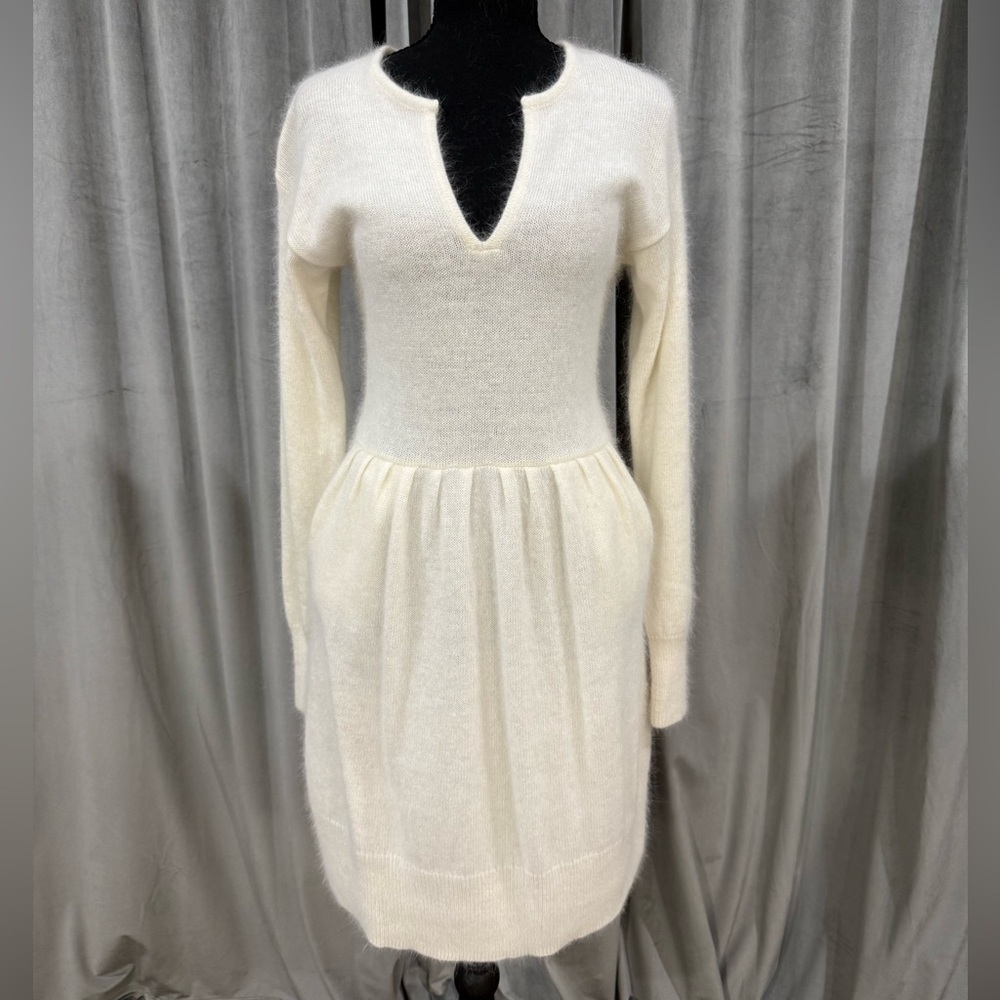 Moda International Cream Long Sleeve Dress